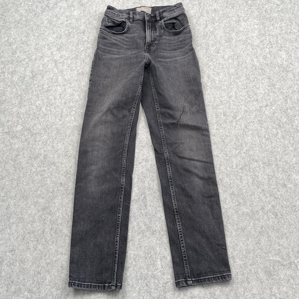 Everlane Straight Jeans Womens 26 (22x27) Charcoal Wash High Rise Stretch Denim